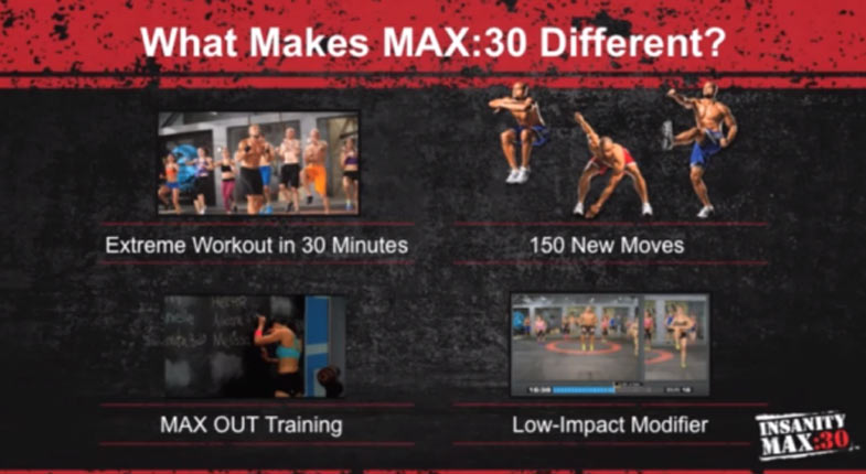 insanity max 30 workout list